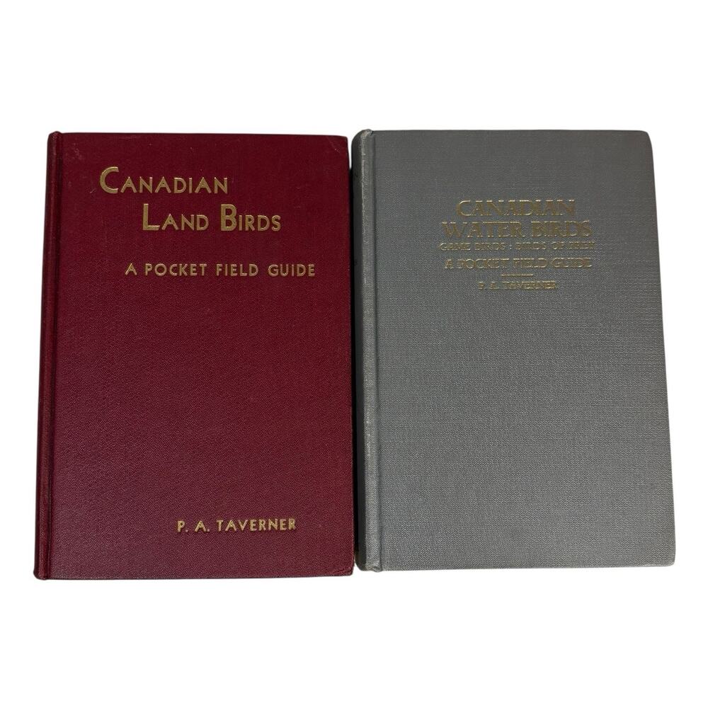 LOT OF 2 - Canadian Land and Water Birds A Pocket Field Guide P.A. Taverner 1939